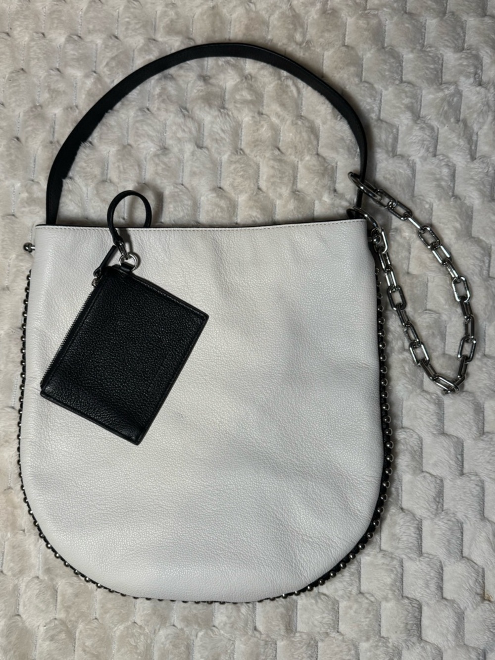Alexander Wang Roxy Hobo Leather Shoulder Bag with Chain